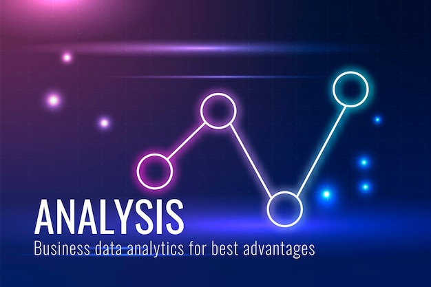 Free vector data analysis technology template vector in dark blue tone