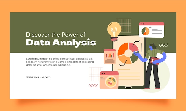 Vettore gratuito progettazione del modello di analisi dei dati