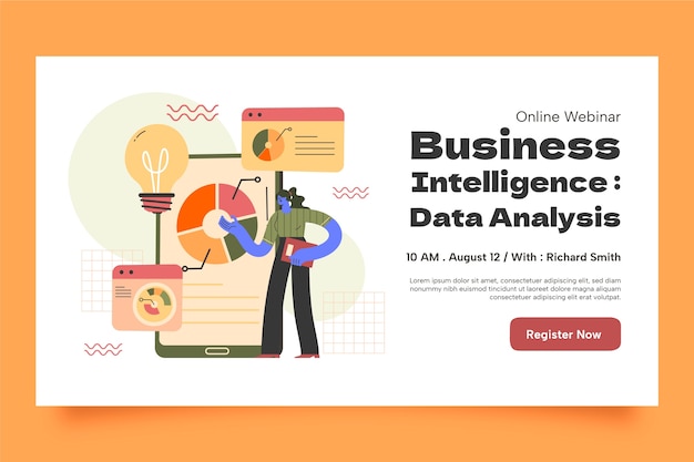 Free vector data analysis template design