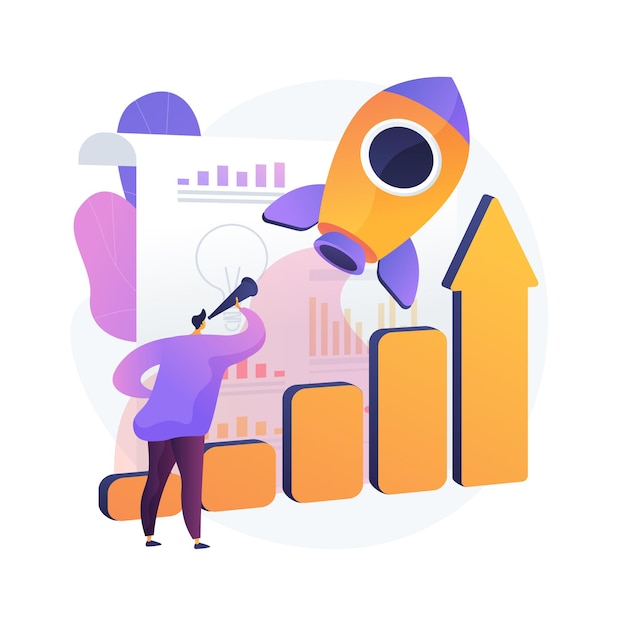 Data driven marketing abstract concept illustration