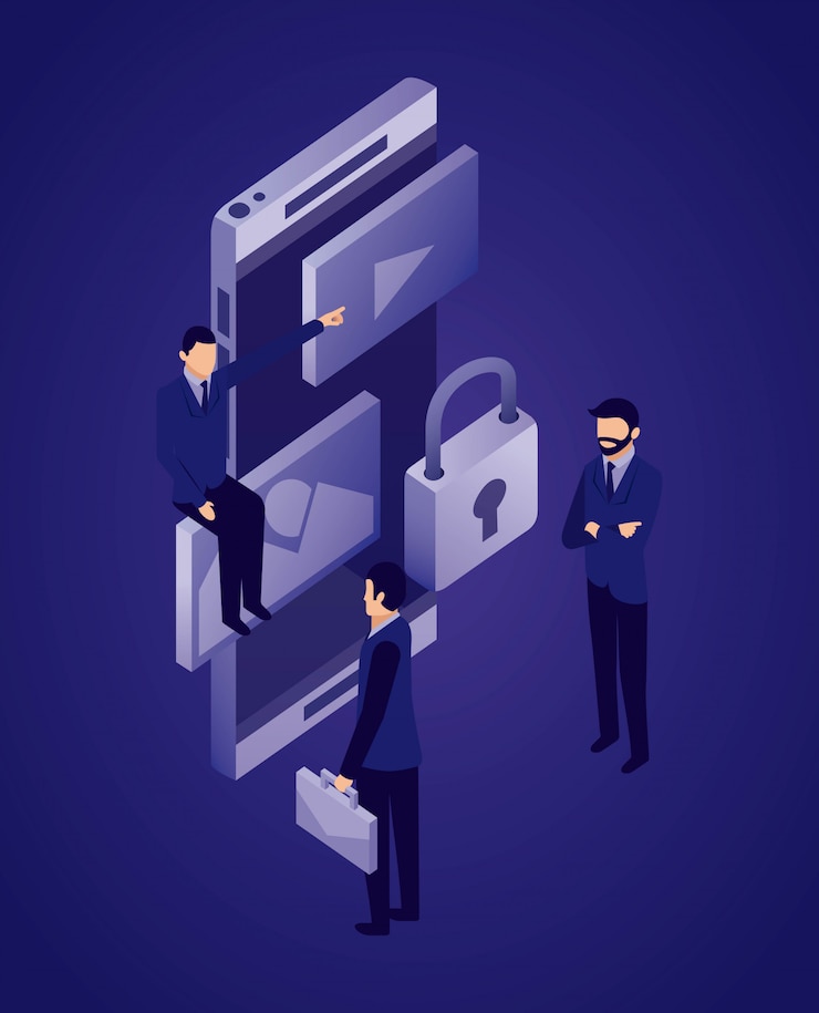 Free Vector data network businessman 