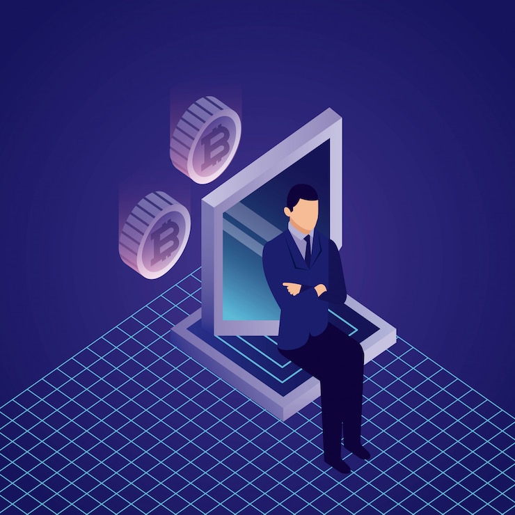 Free Vector data network businessman 