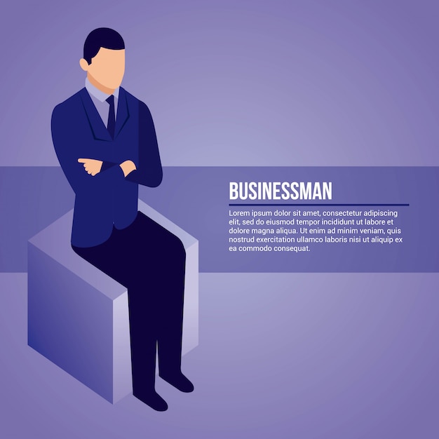 Free vector data network businessman