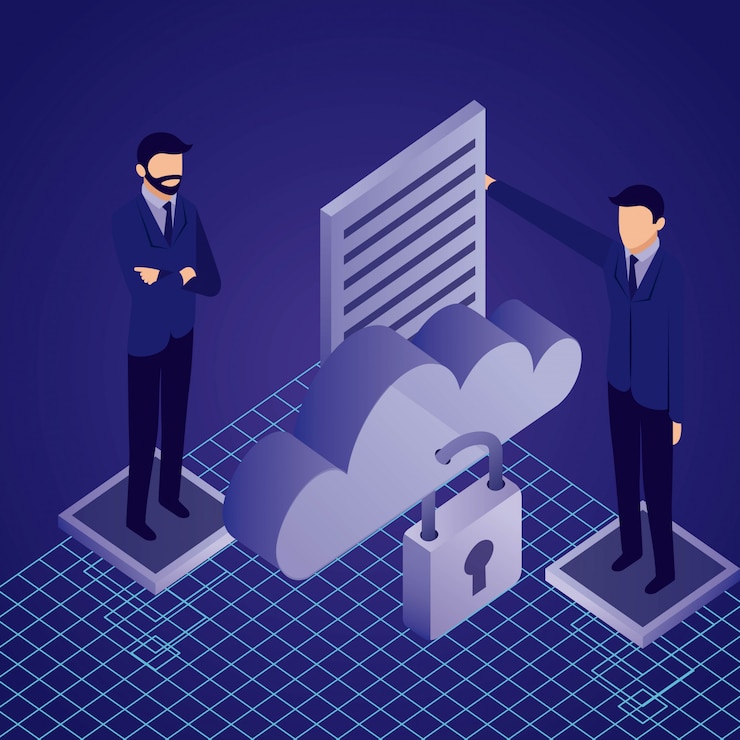 Free Vector data network businessman