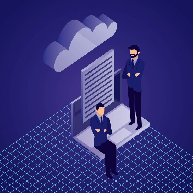Free Vector data network businessman