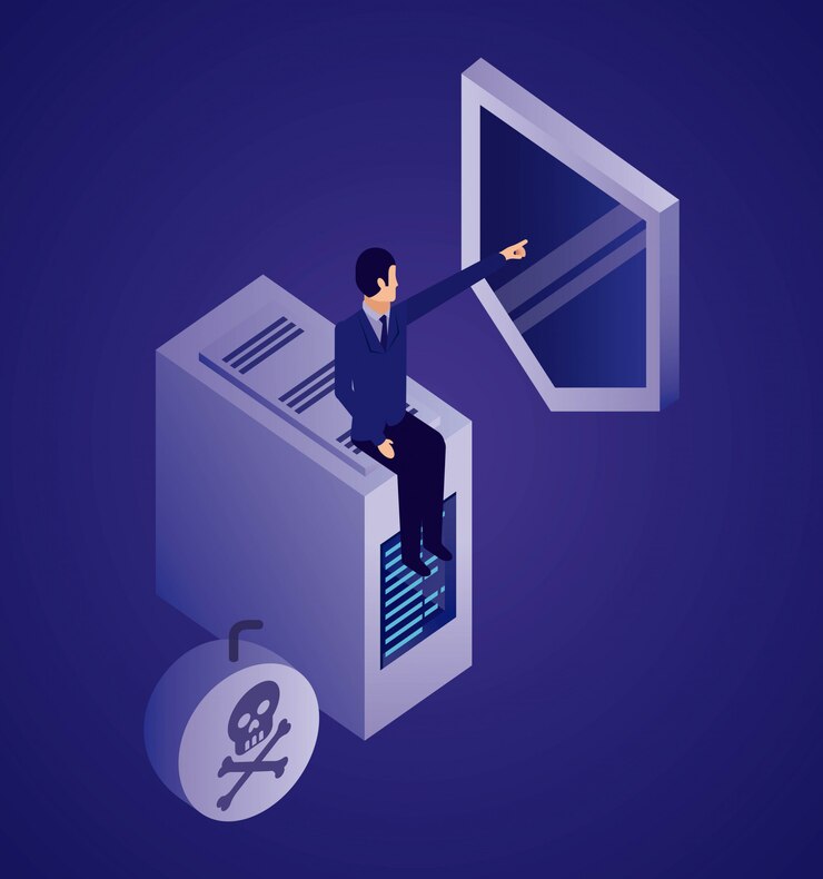 Free Vector data network illustration