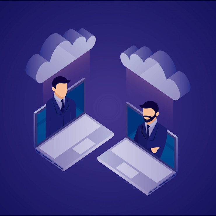 Free Vector data network illustration