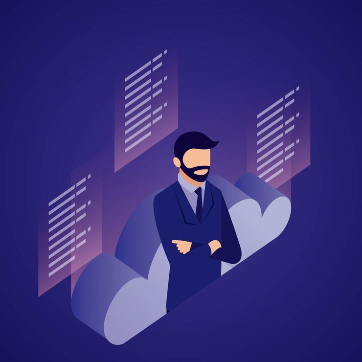 Free Vector data network illustration
