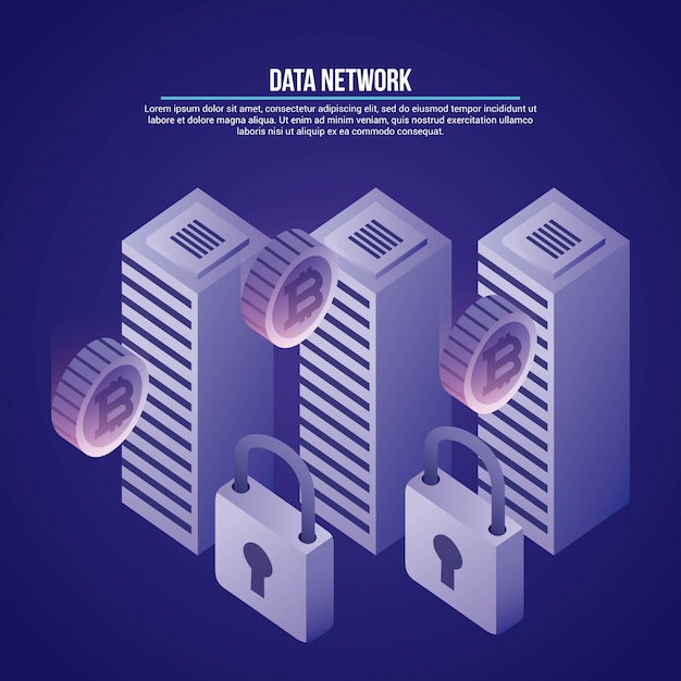 Vettore gratuito illustrazione della rete dati