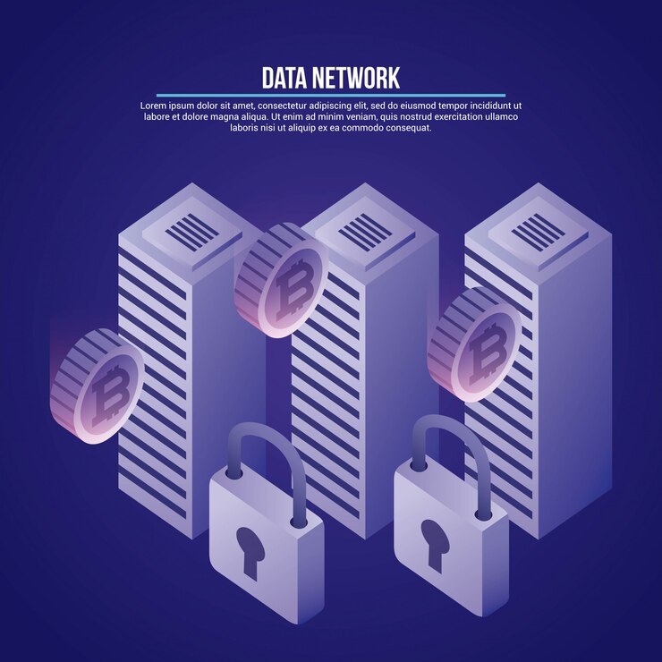 Free Vector data network illustration