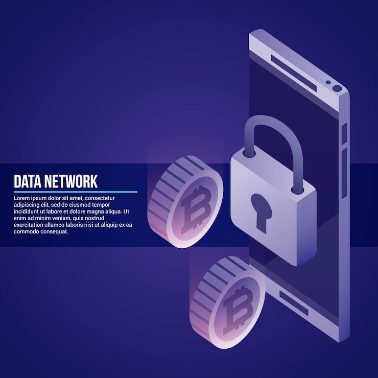 Free Vector data network illustration