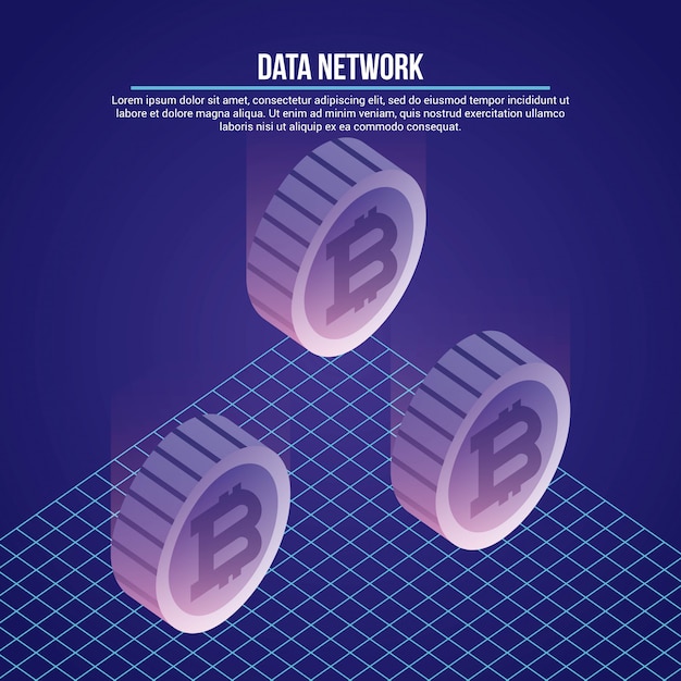 Free vector data network illustration