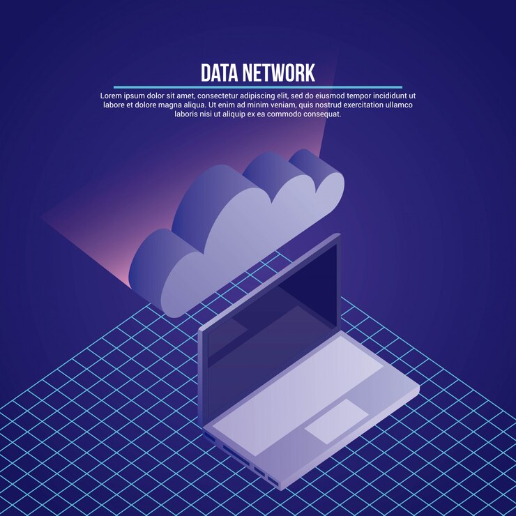 Free Vector data network illustration