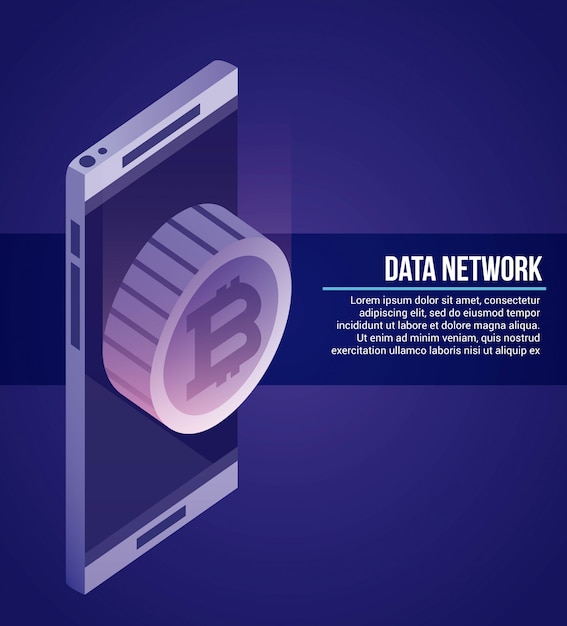 Free vector data network illustration