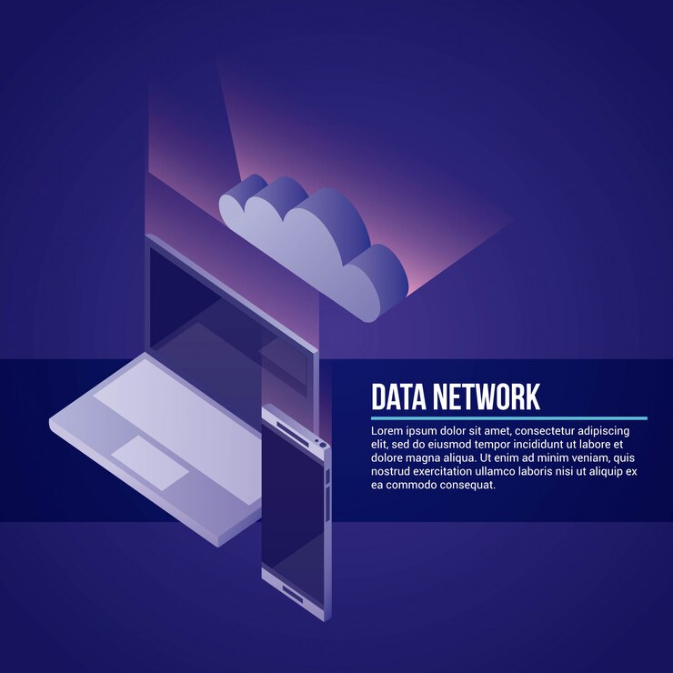 Free Vector data network illustration