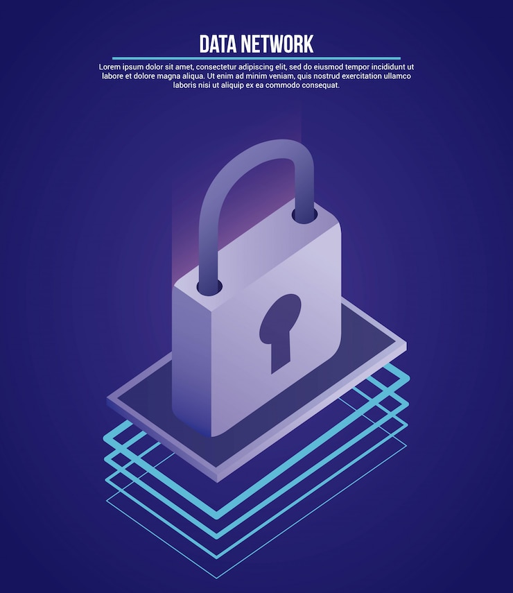 Free Vector data network illustration