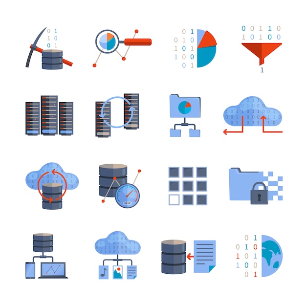 Icone di elaborazione dati