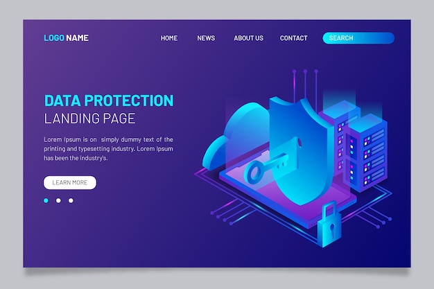 Data protection landing page