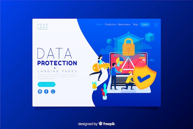 Pagina di destinazione per la protezione dei dati