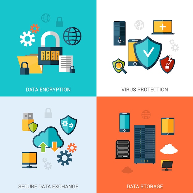 Free vector data protection set