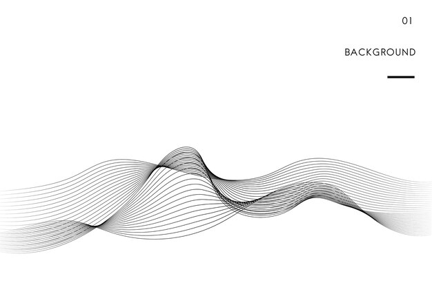 Data visualization dynamic wave pattern vector