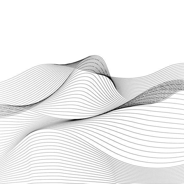 Data visualization dynamic wave pattern vector