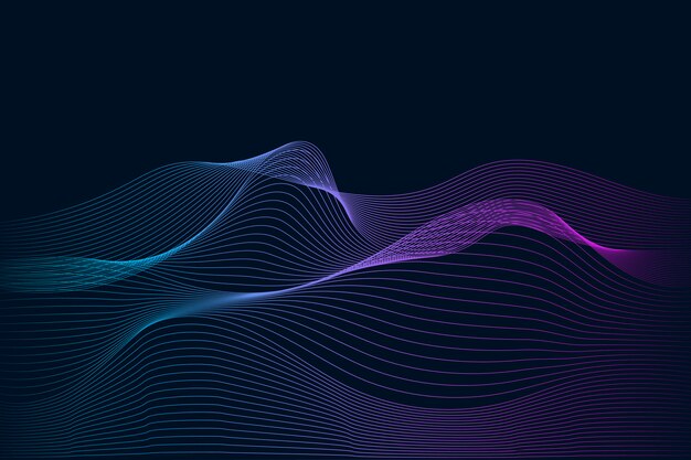 Data Visualization Dynamic Wave Pattern Vector