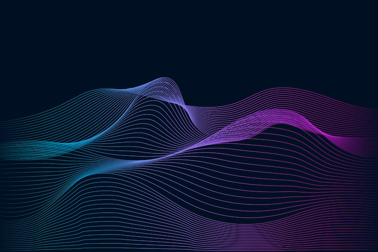 Free Vector data visualization dynamic wave pattern vector