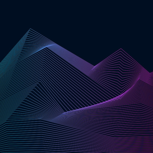 Data visualization dynamic wave pattern