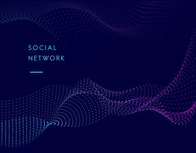 data visualization particle dynamic wave pattern vector