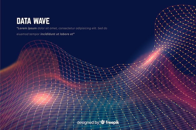 Free vector data wave background