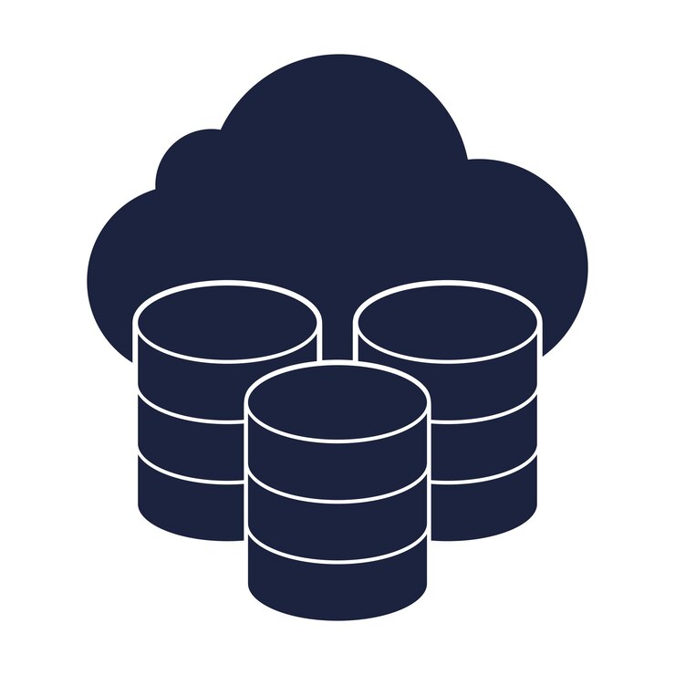 Free Vector databases with cloud glyph style