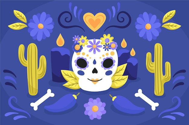 Day of the dead background design