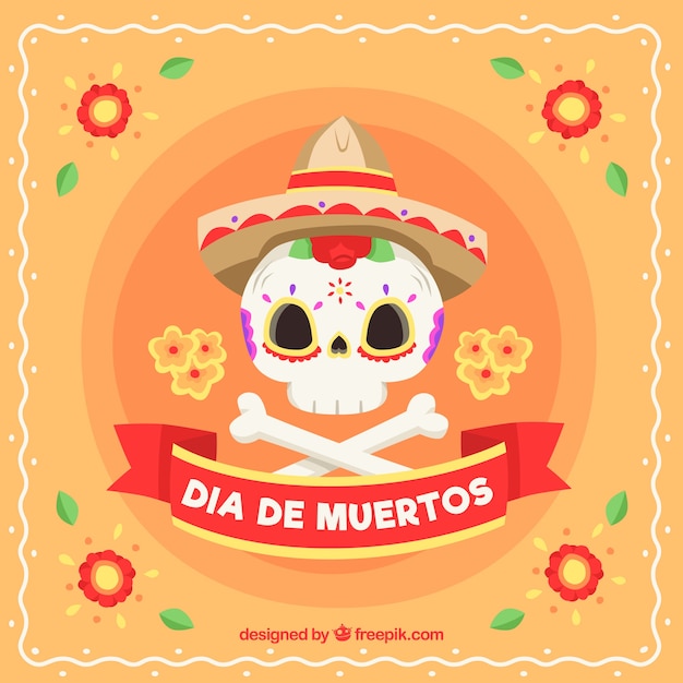 Free vector day of the dead background