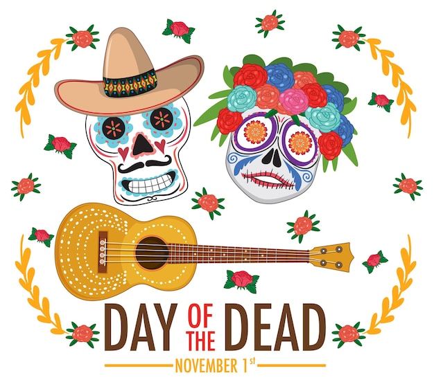 Free vector day of the dead banner