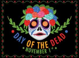 Free vector day of the dead banner