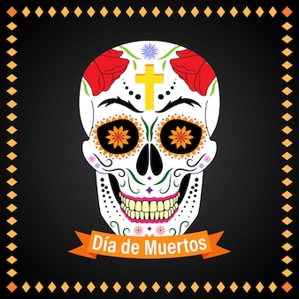 Day of the dead greeting background