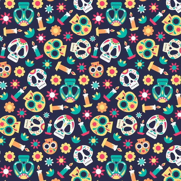 Day of the dead pattern concept