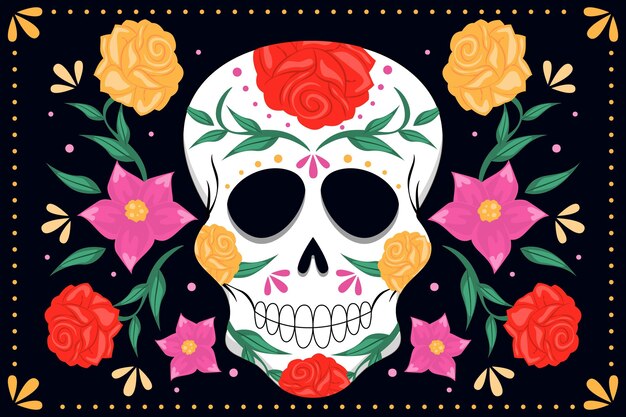 Day of the dead skull background