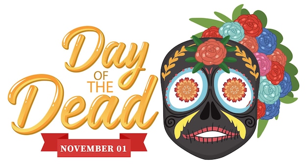 Free vector day of the dead with mexican calaca