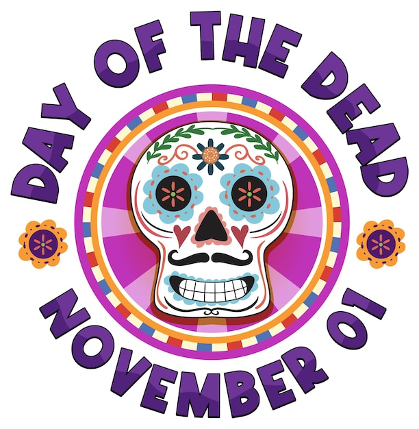 Day of the dead with mexican calaca