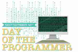 Free vector the day of the programmer poster