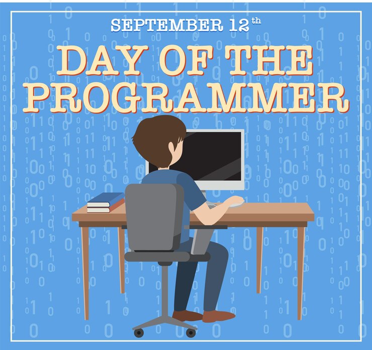 Free Vector the day of the programmer poster
