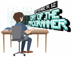 Free vector the day of the programmer poster