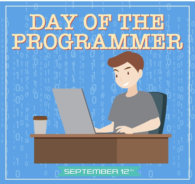 Vettore gratuito il poster del giorno del programmatore