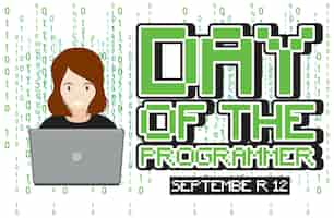 Free vector the day of the programmer poster