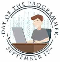 Free vector the day of the programmer poster