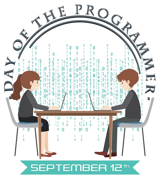 Free vector the day of the programmer poster