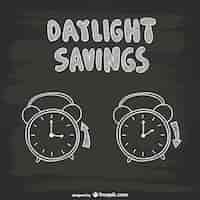 Free vector daylight saving vector