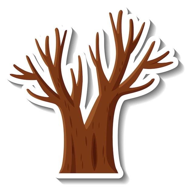 Free vector dead tree cartoon sticker